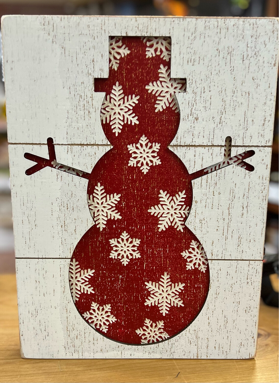 Snowflake Snowman Box Sign Snowflake Snowman Box Sign