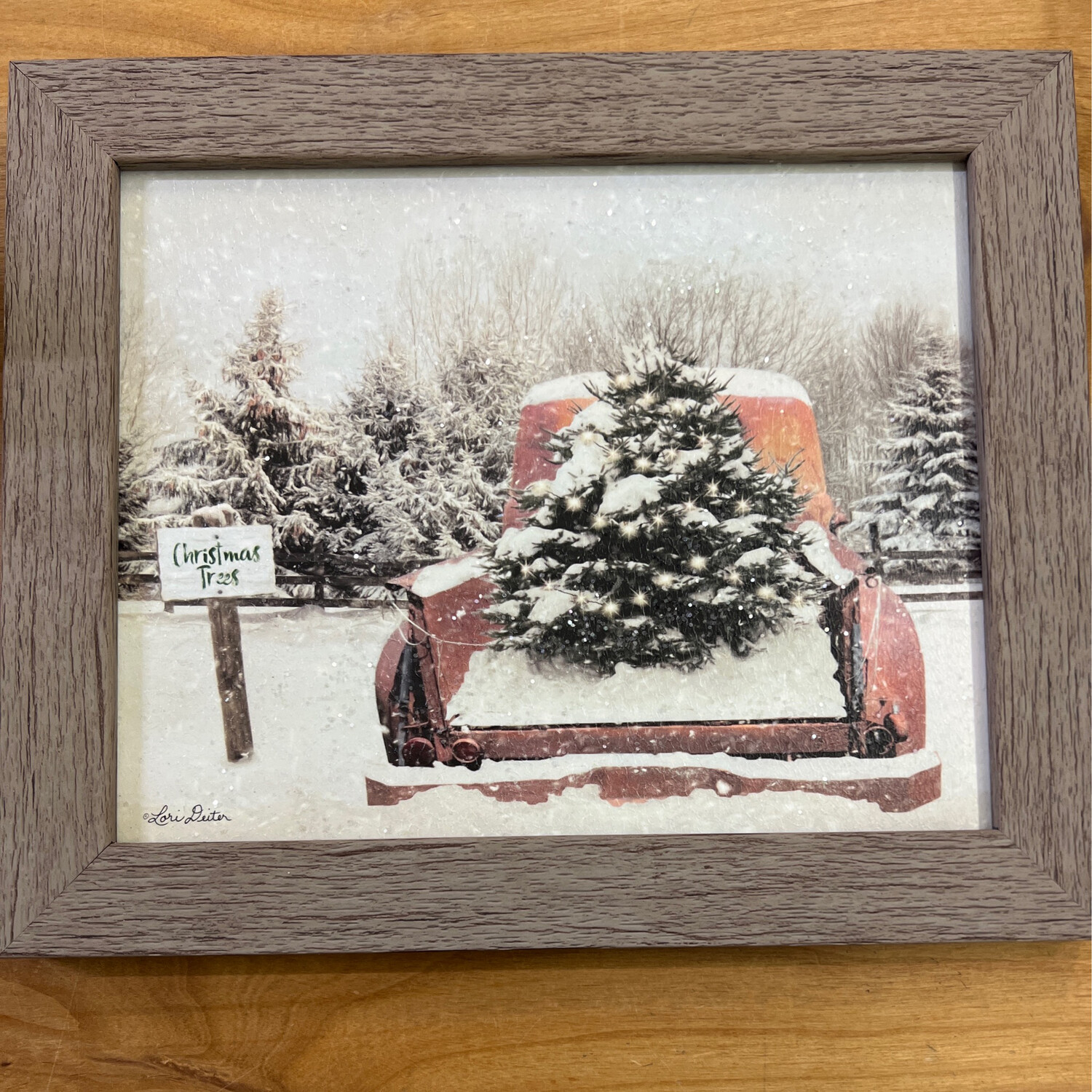 Rustic Christmas Tree Framed