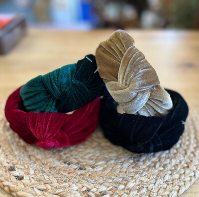 Velvet Top Knot Headband