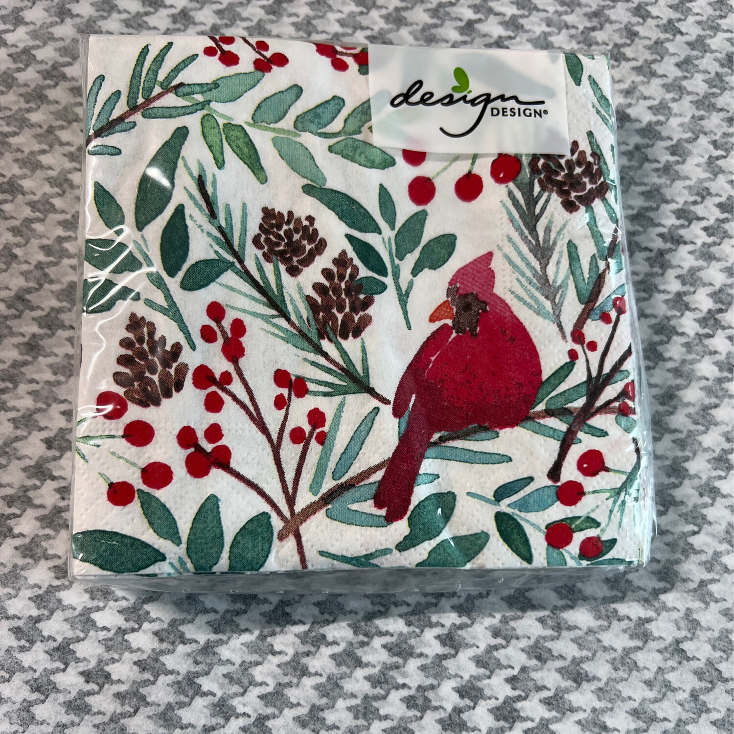 Cardinals &amp; Berries Cocktail Napkins
