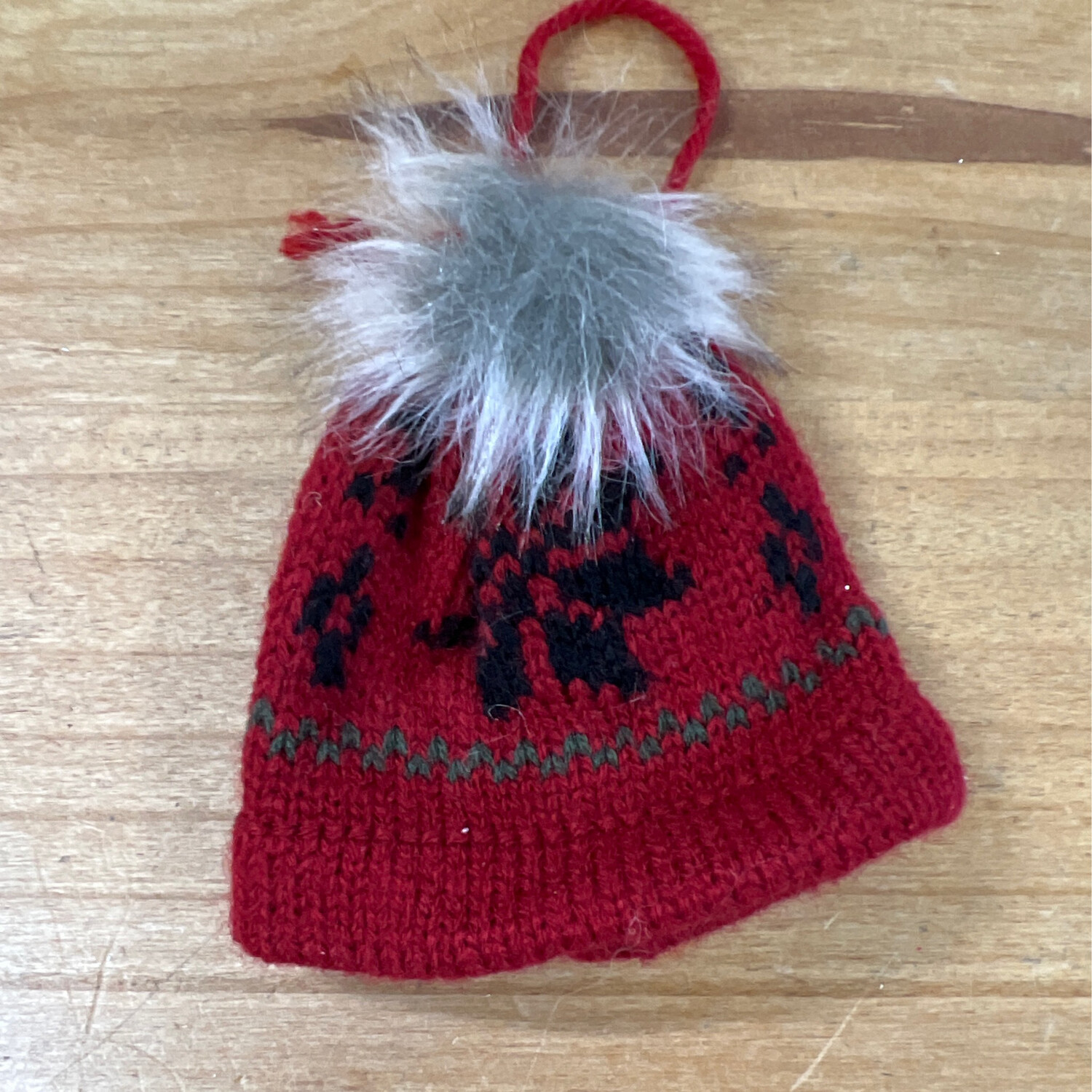 Red Pom Hat Ornament