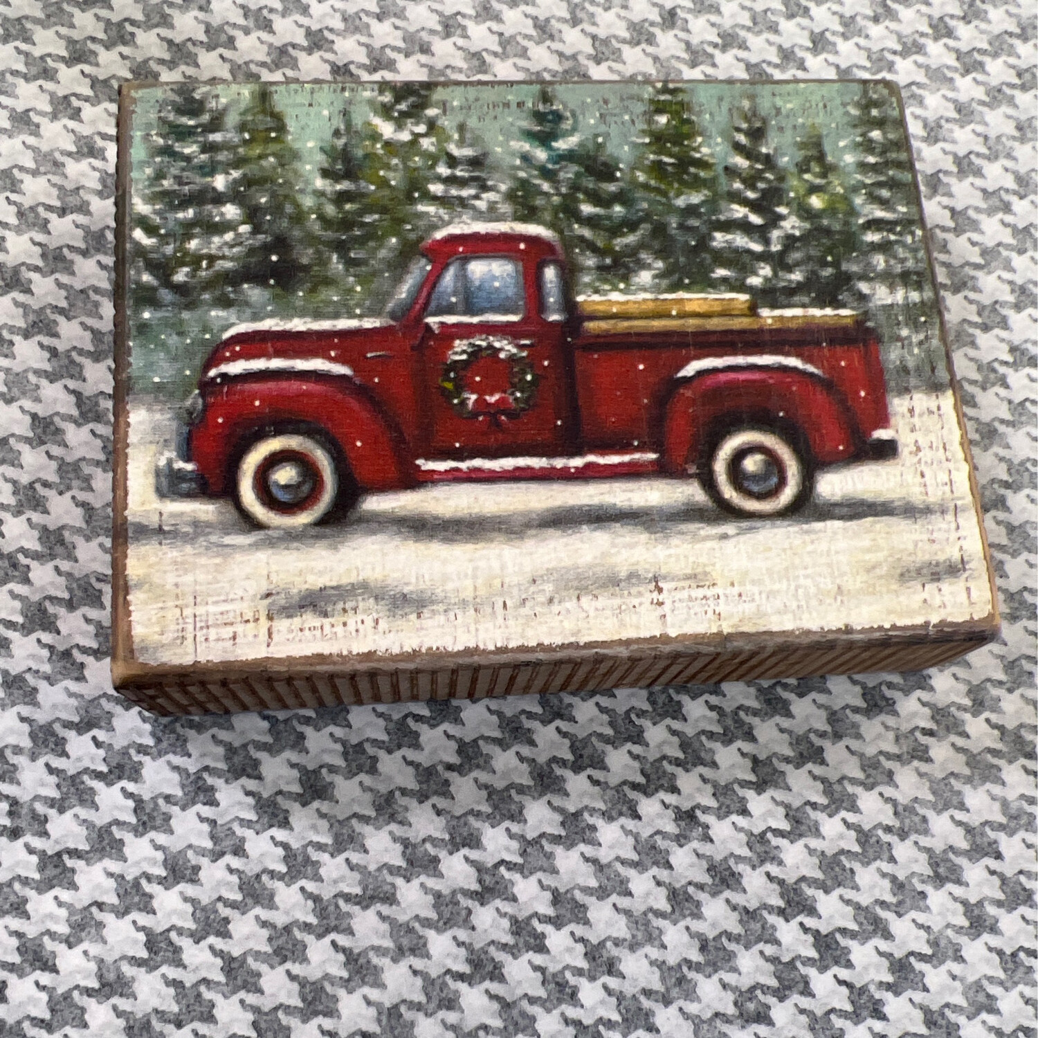 Red Truck Block Sign