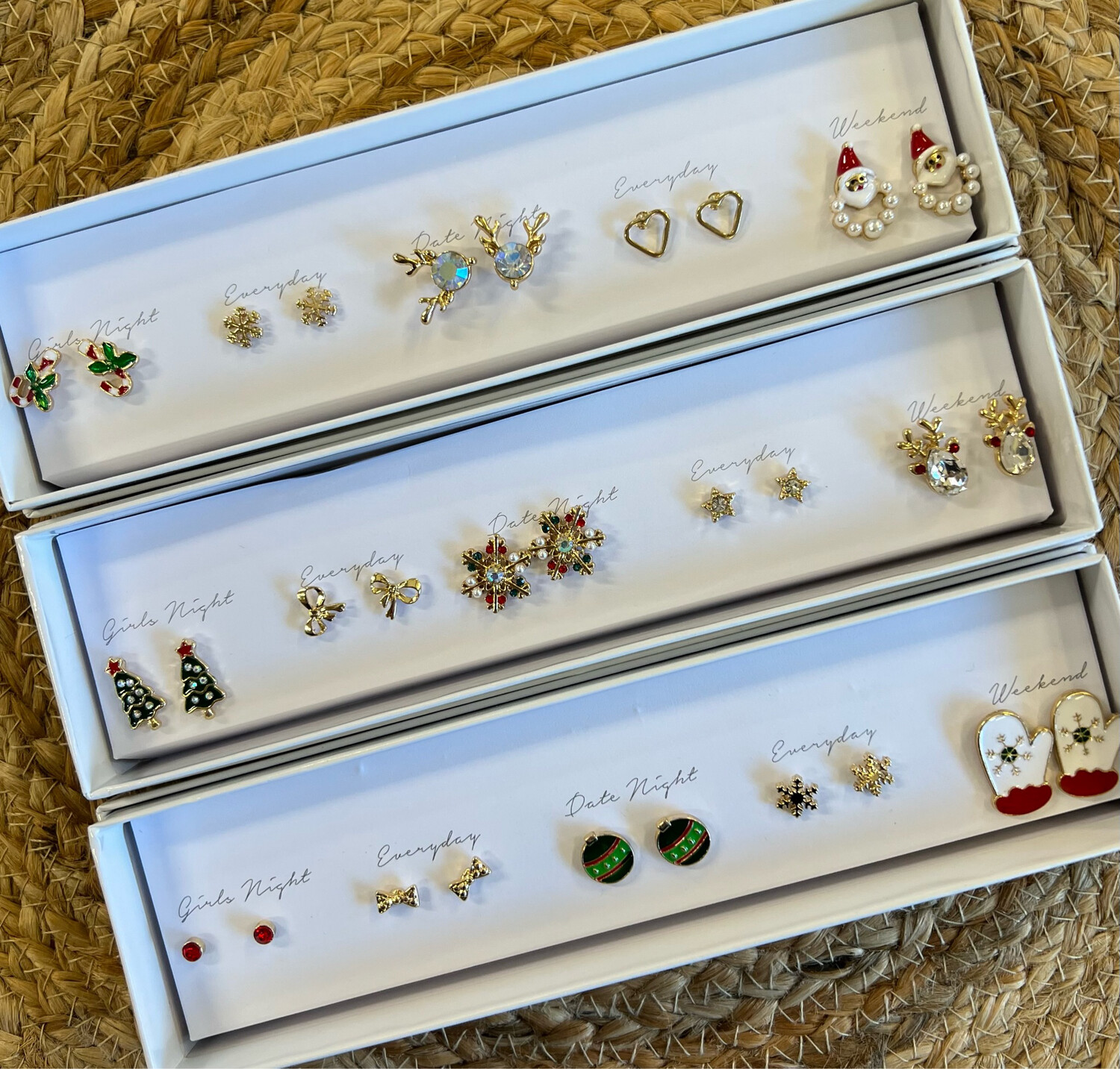 Boxed Set of 5 Holiday Earrings