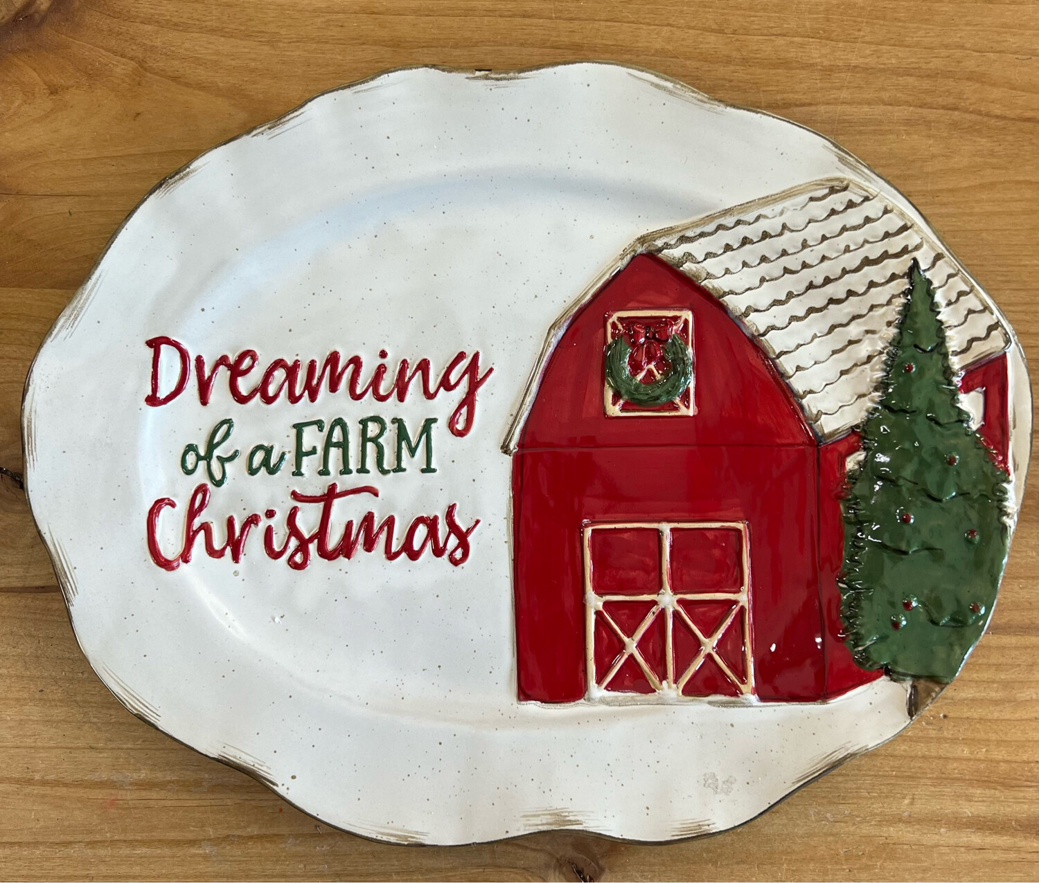 Holiday Barn Platter Holiday Barn Platter