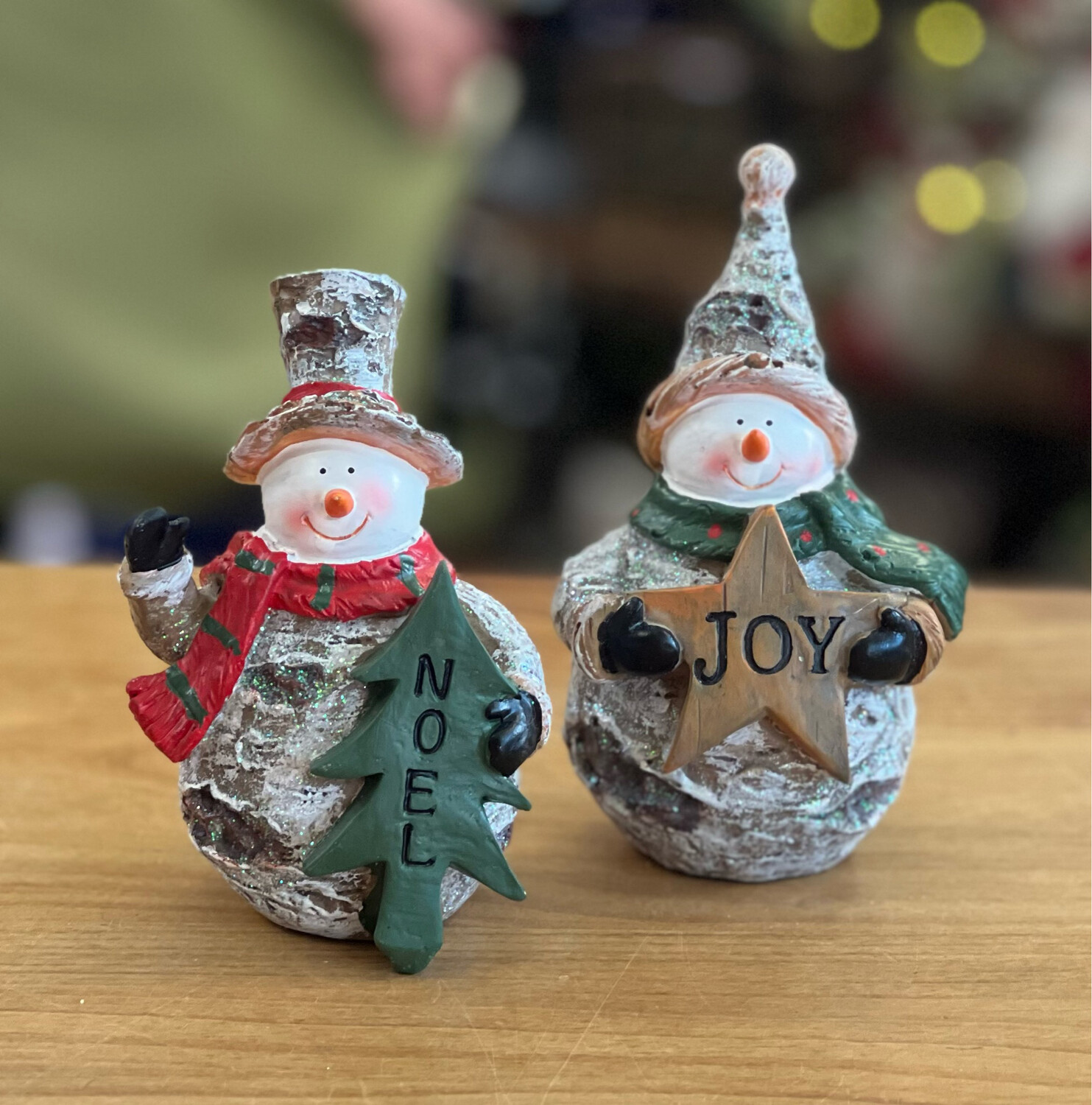 Sparkling Snowmen Figurine