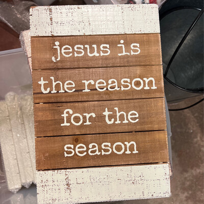 Jesus Slat Box Sign Jesus Slat Box Sign