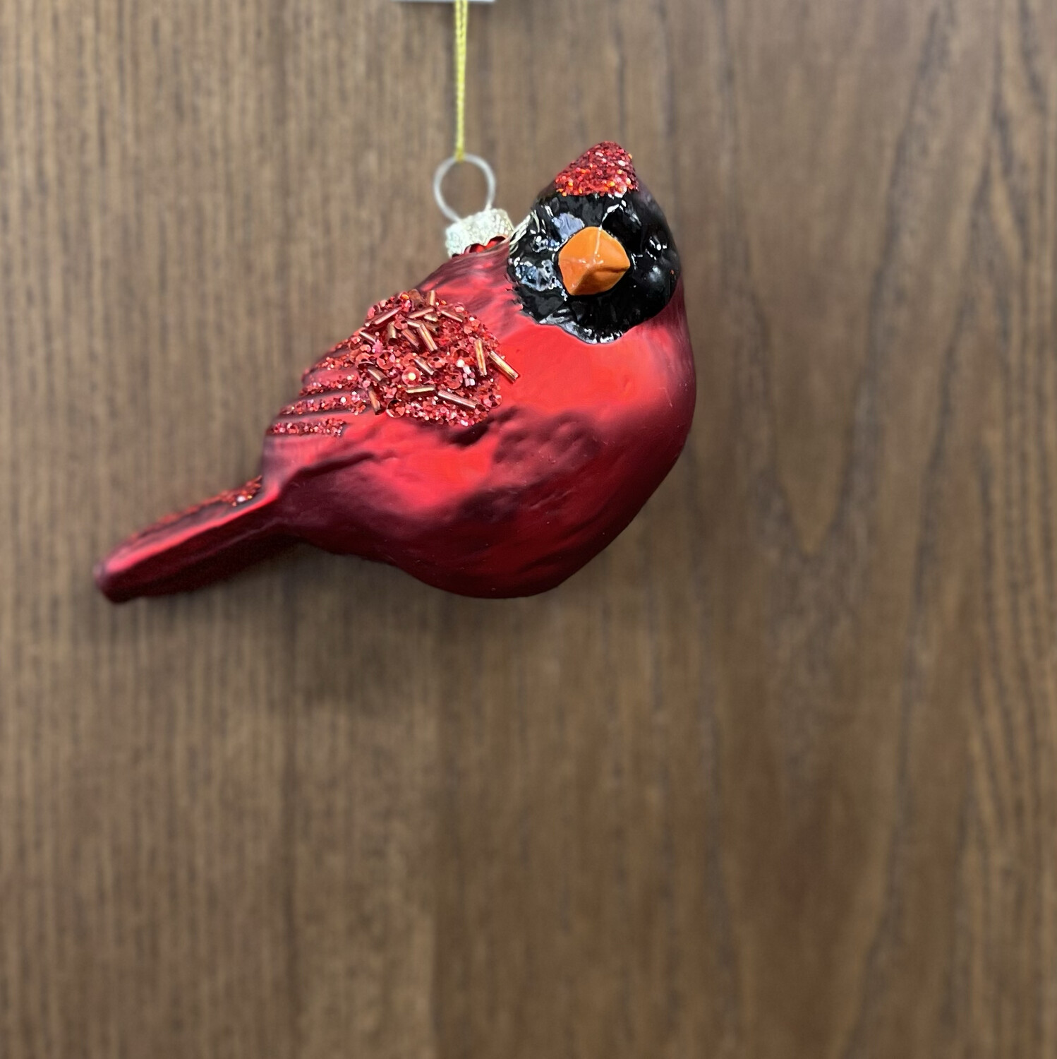 Glittered & Beaded Cardinal Ornament