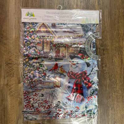 Cottage in the Snow Flag Cottage in the Snow Flag