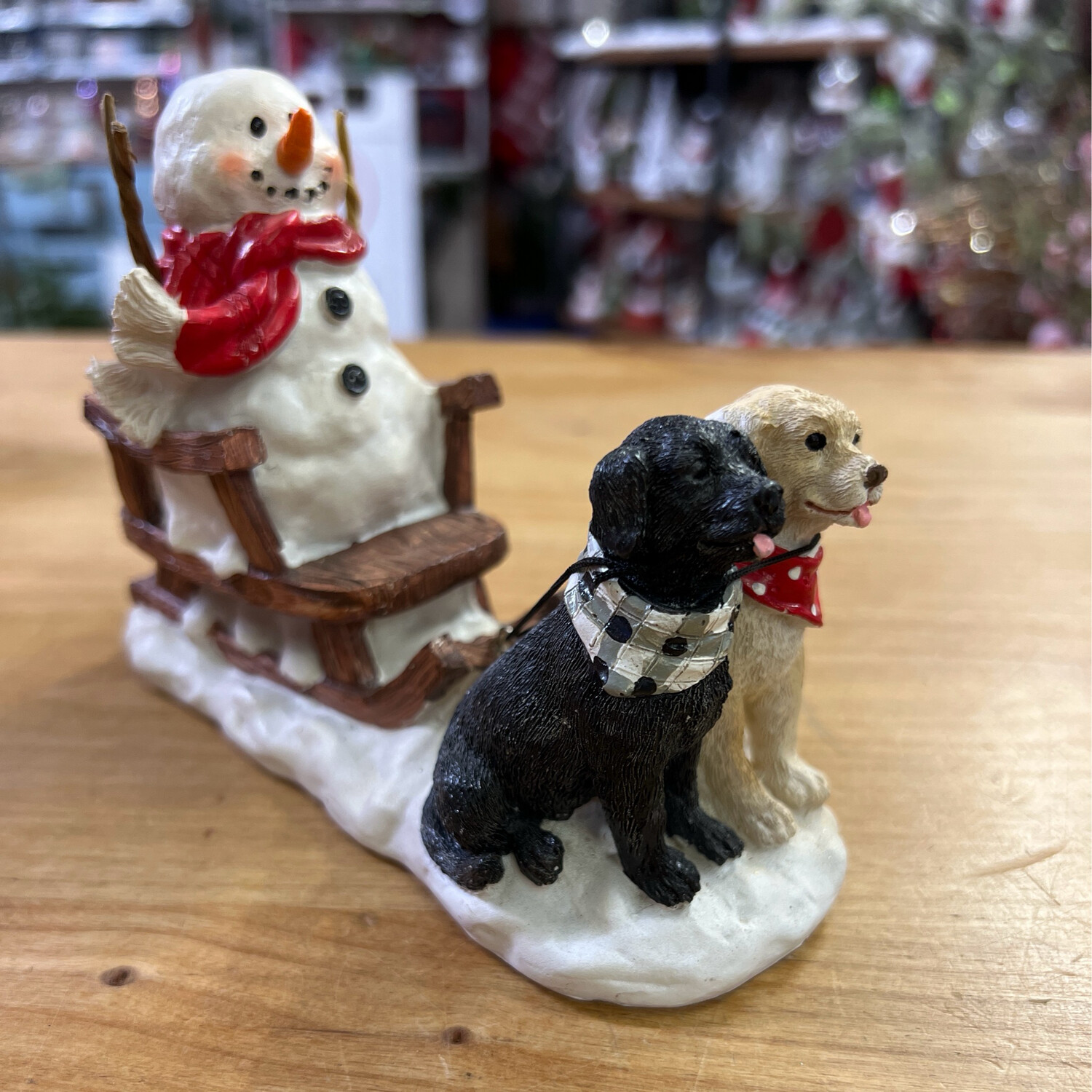 Dogs Pulling Sleigh Figurine Dogs Pulling Sleigh Figurine