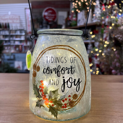 Comfort.& Joy Glass Luminary Comfort.& Joy Glass Luminary
