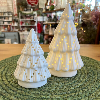 Bisque Light Up Trees Bisque Light Up Trees