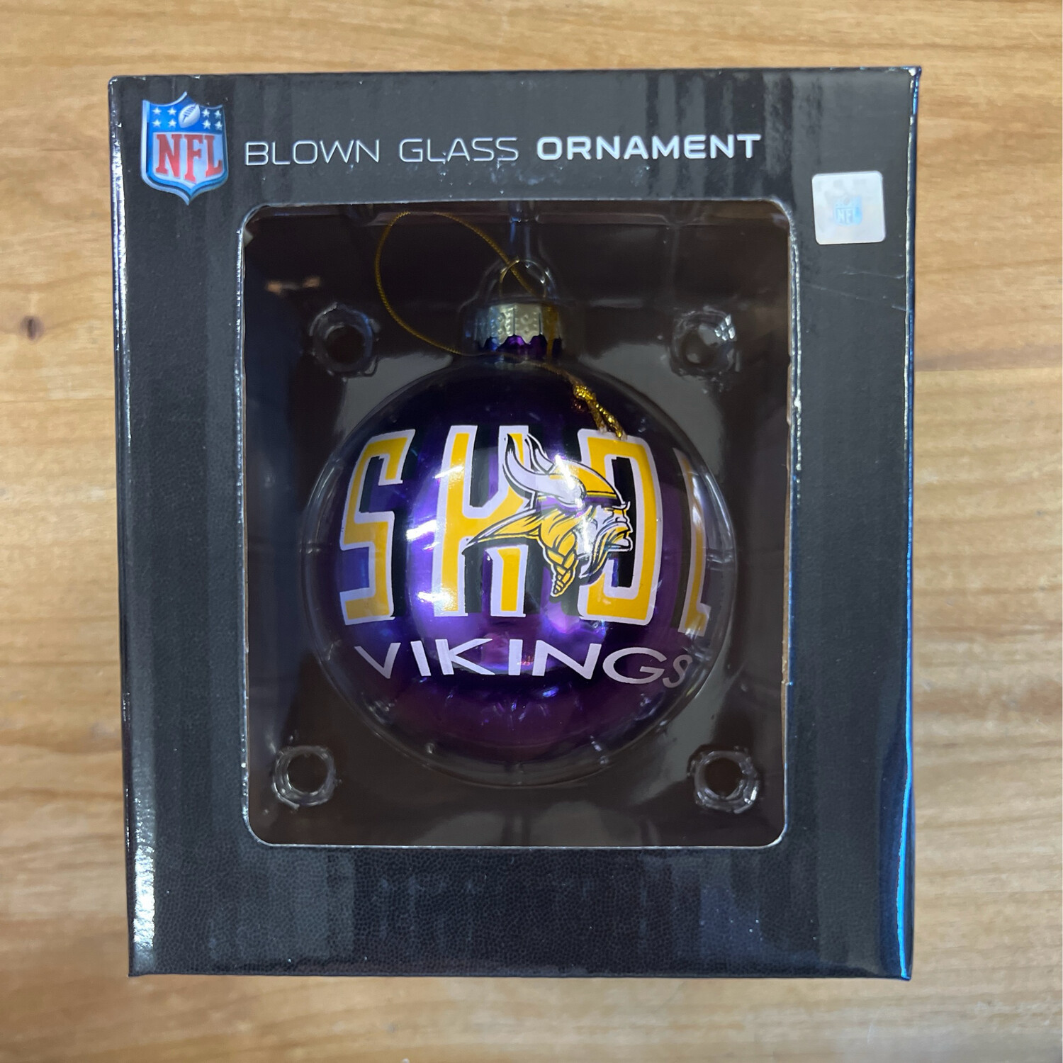 Minnesota Vikings Glass Ornament