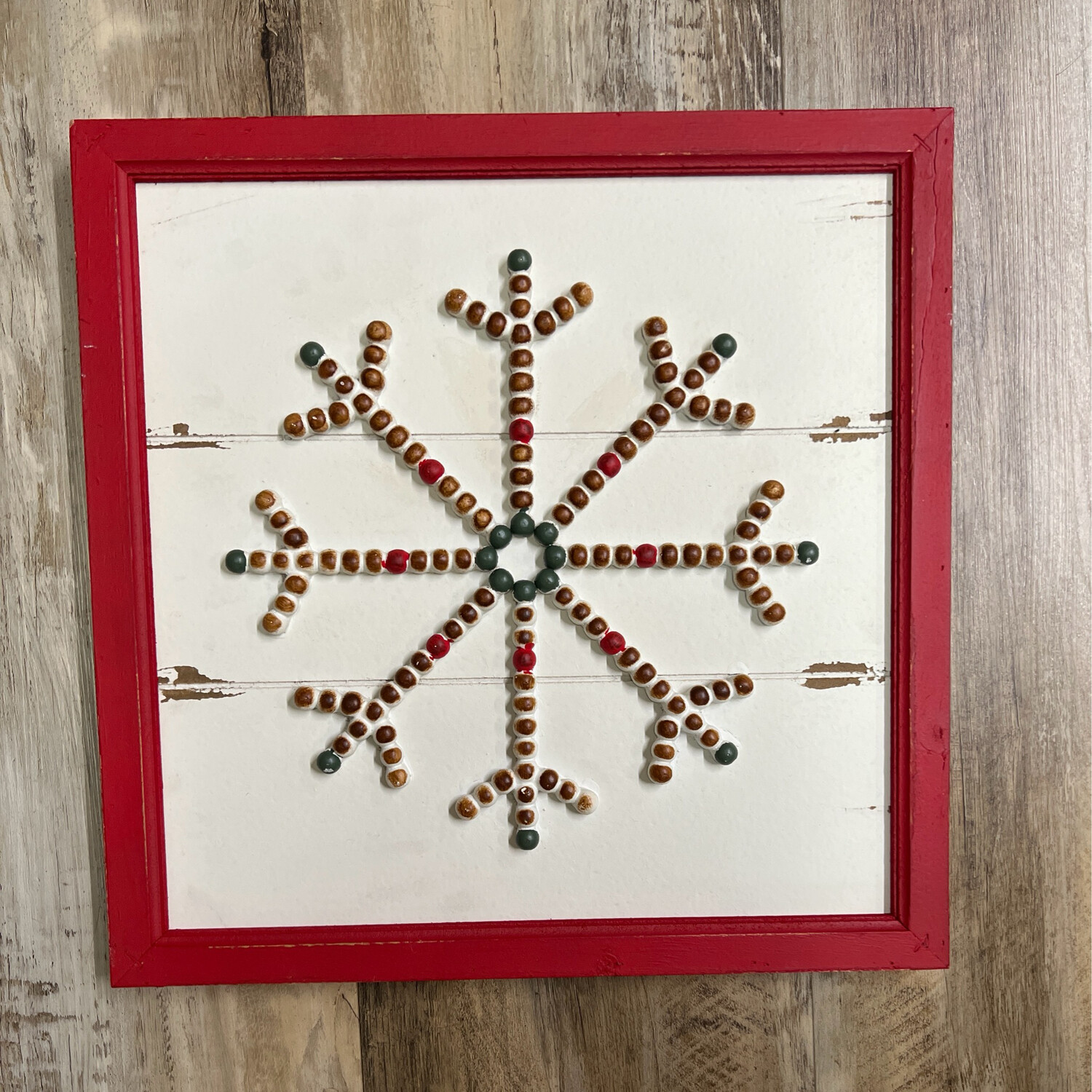 Beaded Snowflake Sign