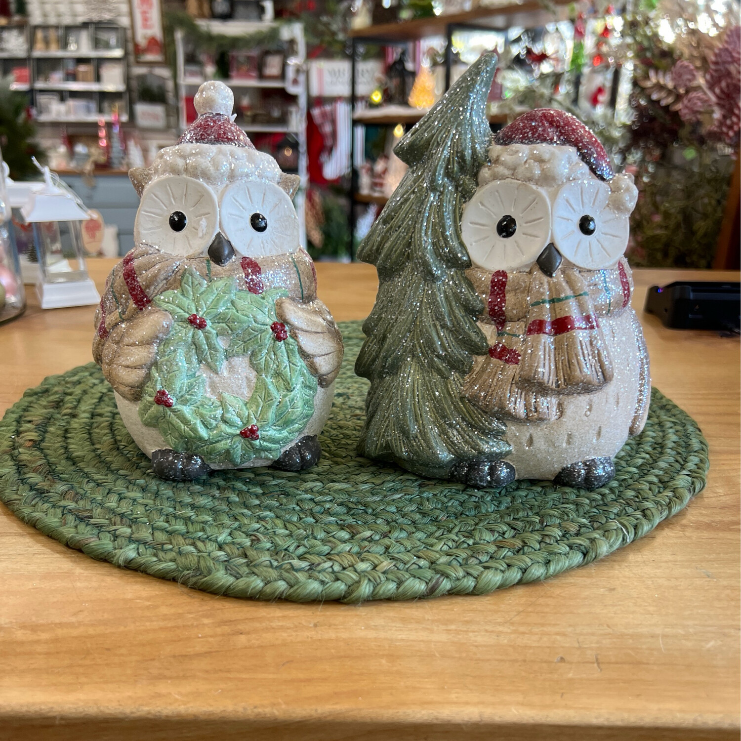 7" Christmas Owl Figurines 7" Christmas Owl Figurines