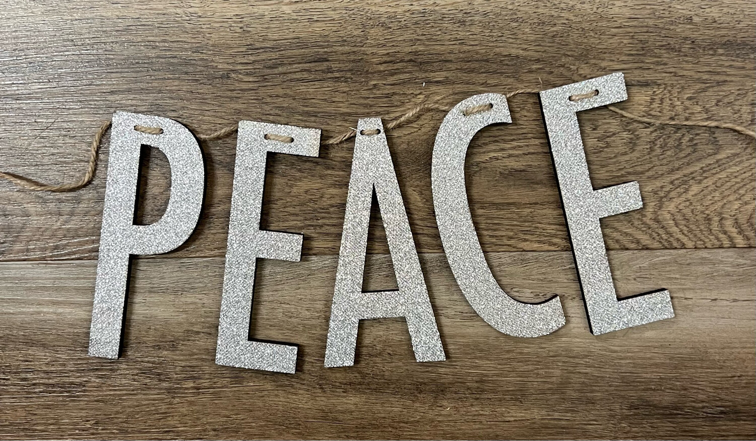 Glittery PEACE Garland Glittery PEACE Garland