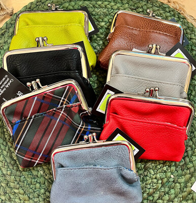 Vegan Leather Coin Purse with RFID Protection