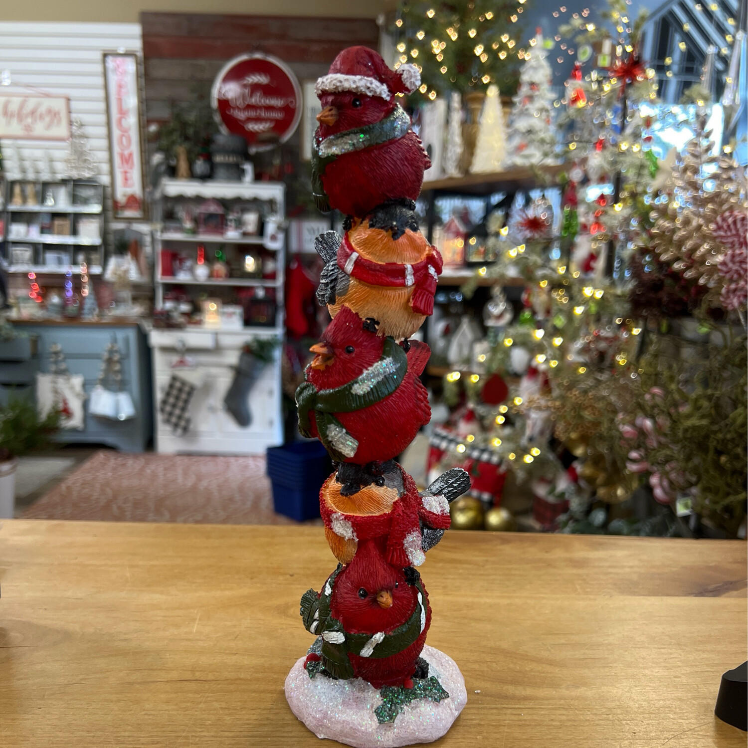 11" Cardinal Holiday Stack 11" Cardinal Holiday Stack