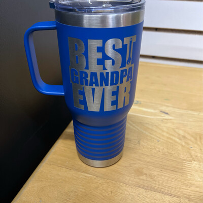 Best Grandpa Ever Blue 20oz Handled Mug