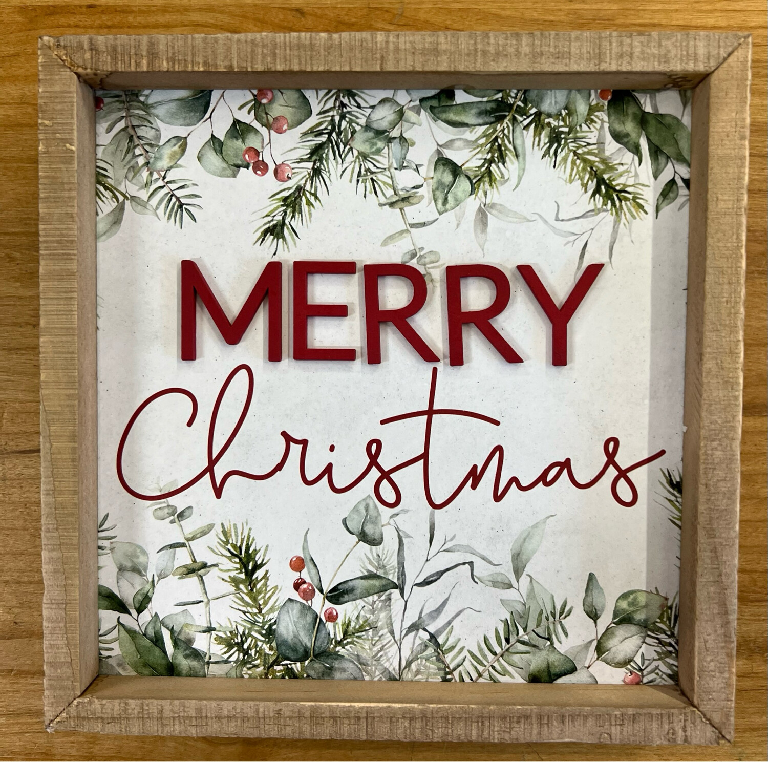 Framed Merry Christmas Sign