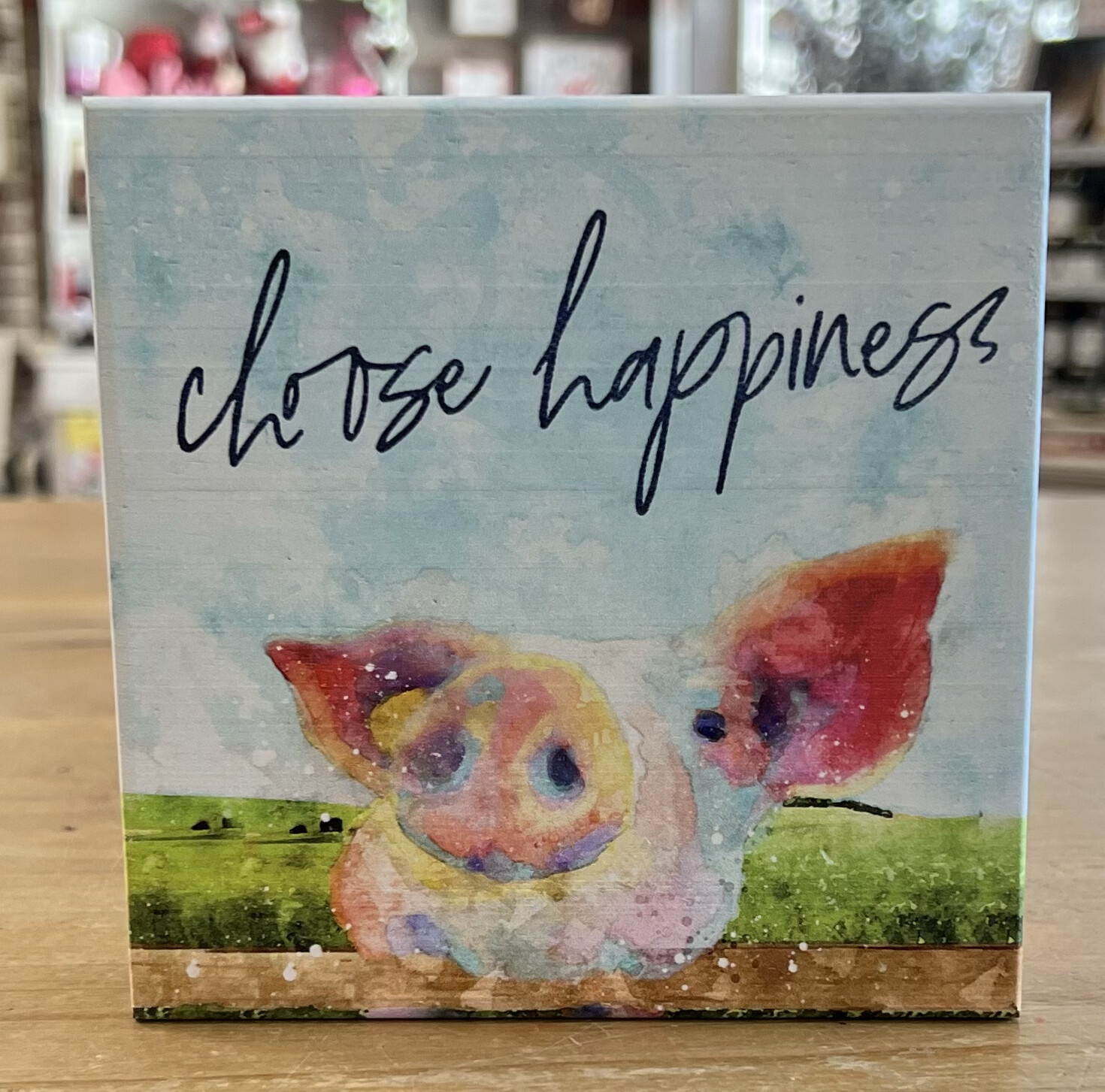 Choose Happy Block Sign