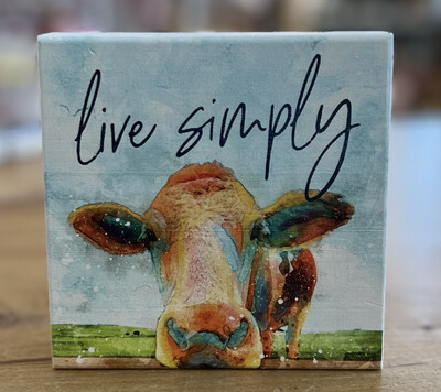Live Simply Block Sign