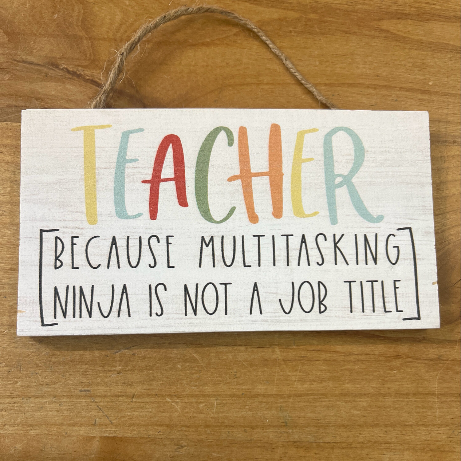 Teacher Ninja Hanging Sign