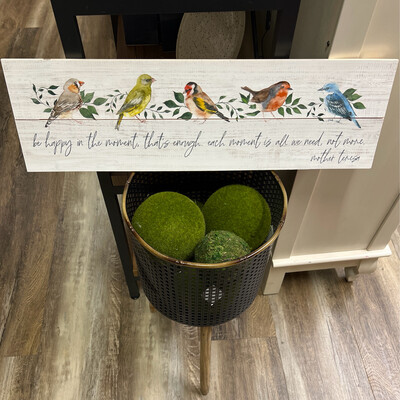 Happy Moments Birds Pallet Sign