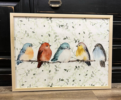 Birds on a Branch Framed Decor