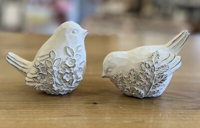 Whitewashed Natural Birds