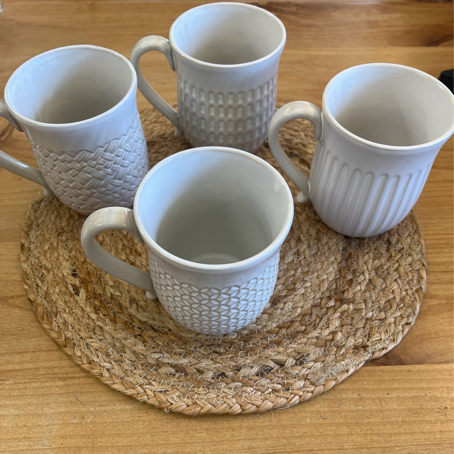Ivory Reactive Glaze Mugs