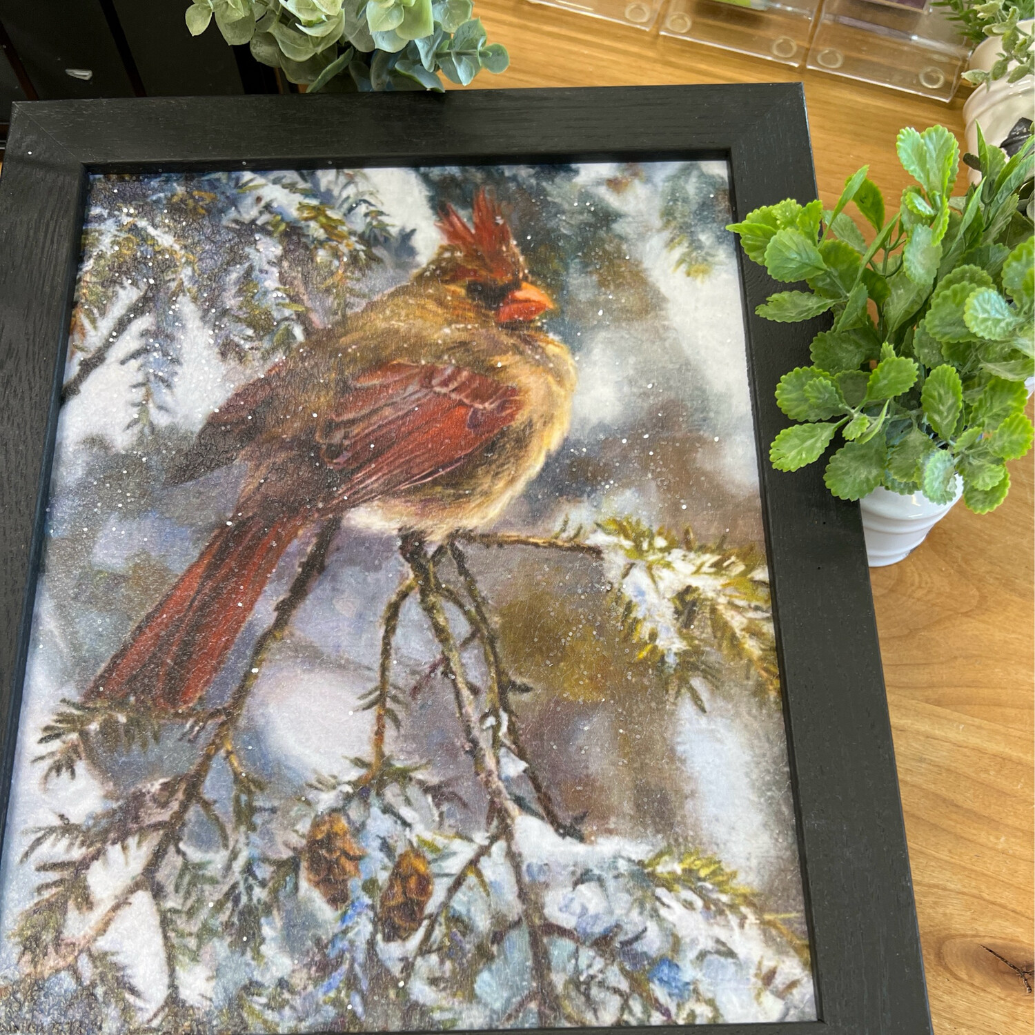 Cardinal Snow Day Wall Art