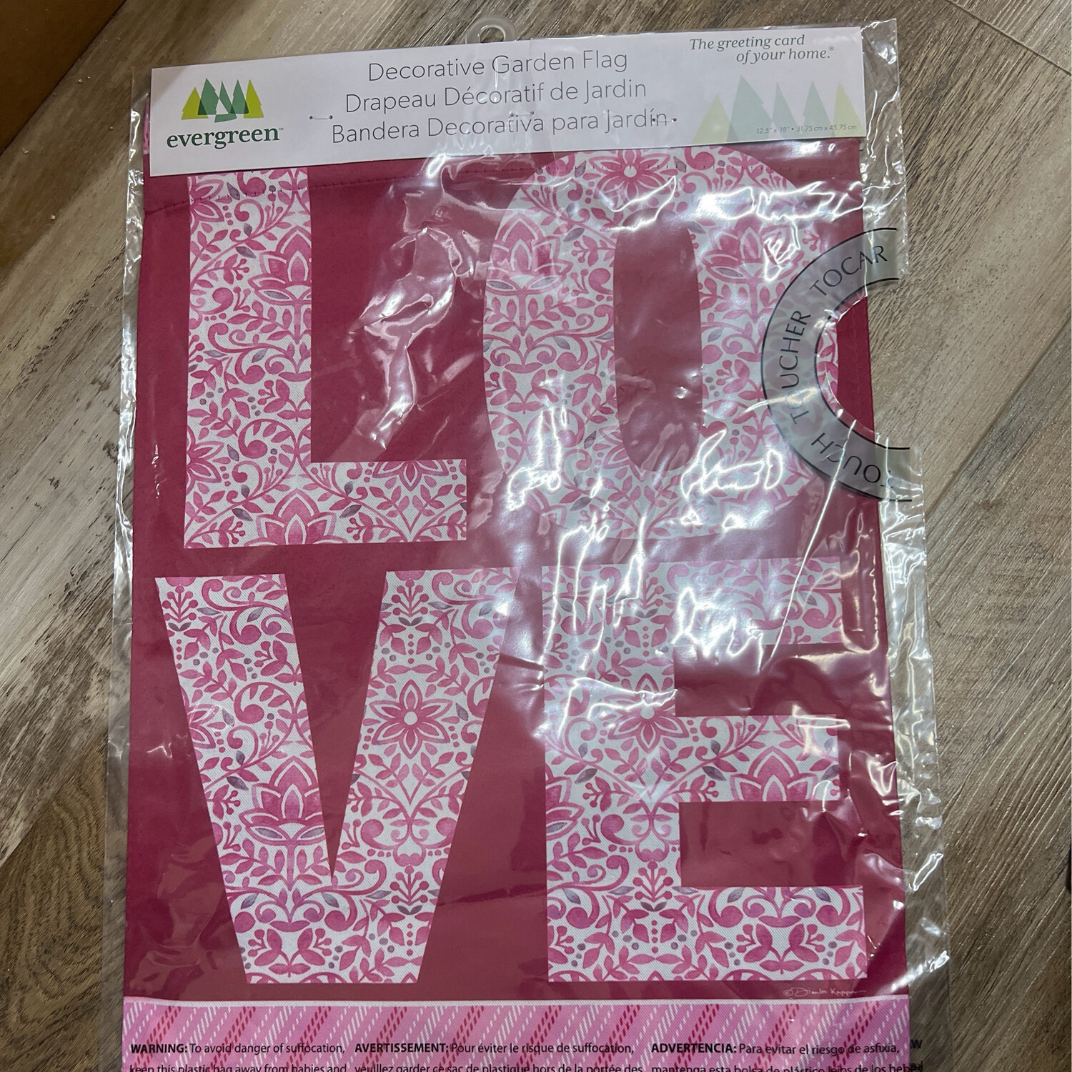 LOVE Suede Garden Flag