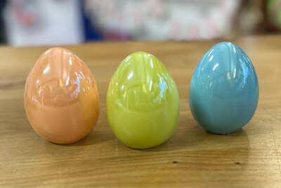 3" Ceramic Egg Figurine
