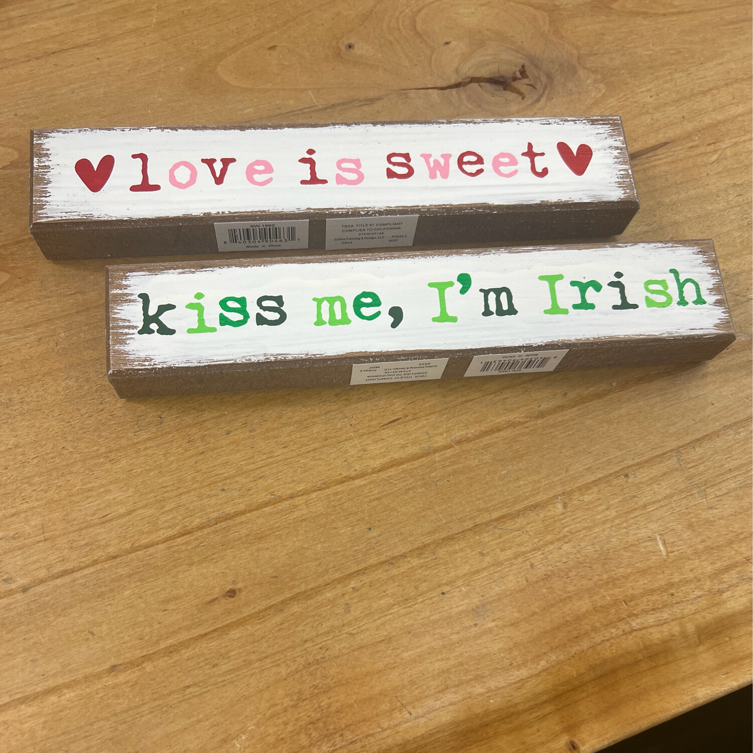 Reversible St Patricks &amp; Valentine Sign
