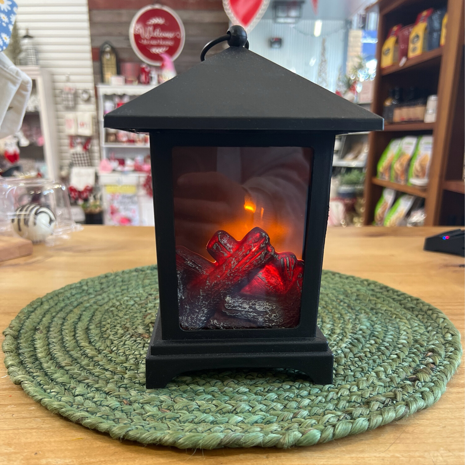 LED Cozy Fireplace Lantern