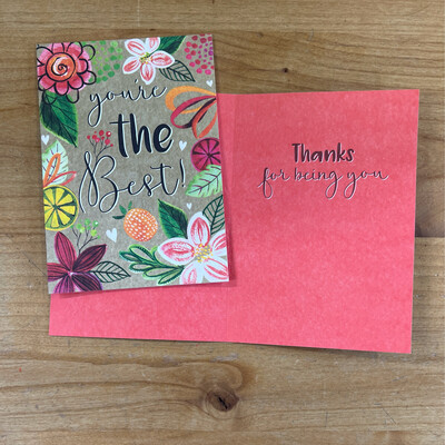 You're the Best Floral Card