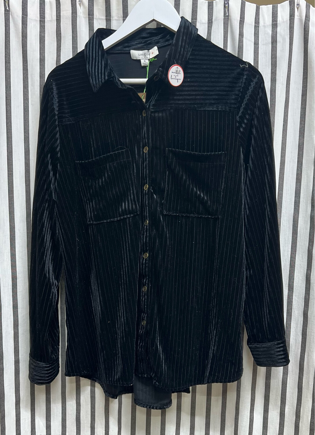 Elsie Velvet Button Up