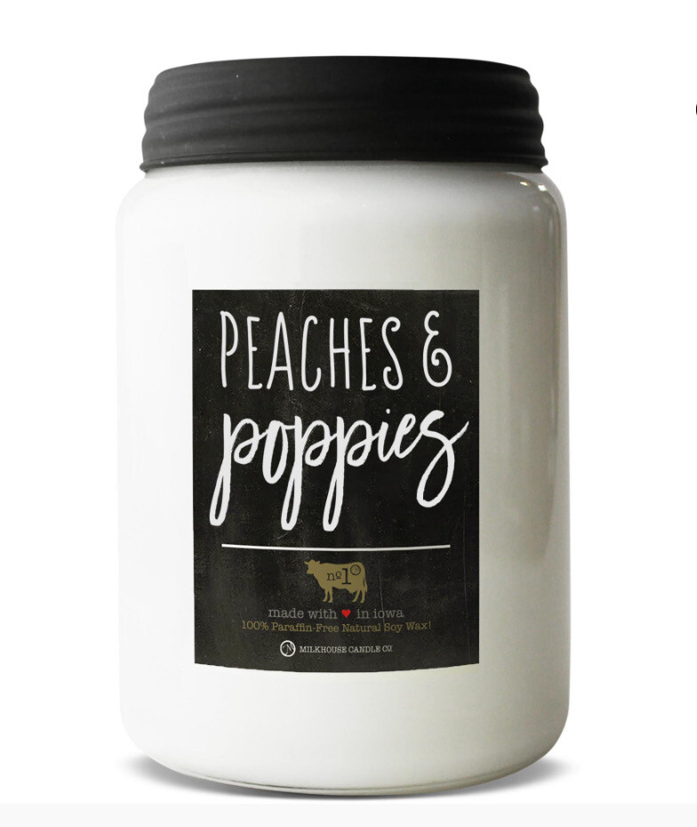 Milkhouse 26oz Peaches & Poppies Apothecary Jar