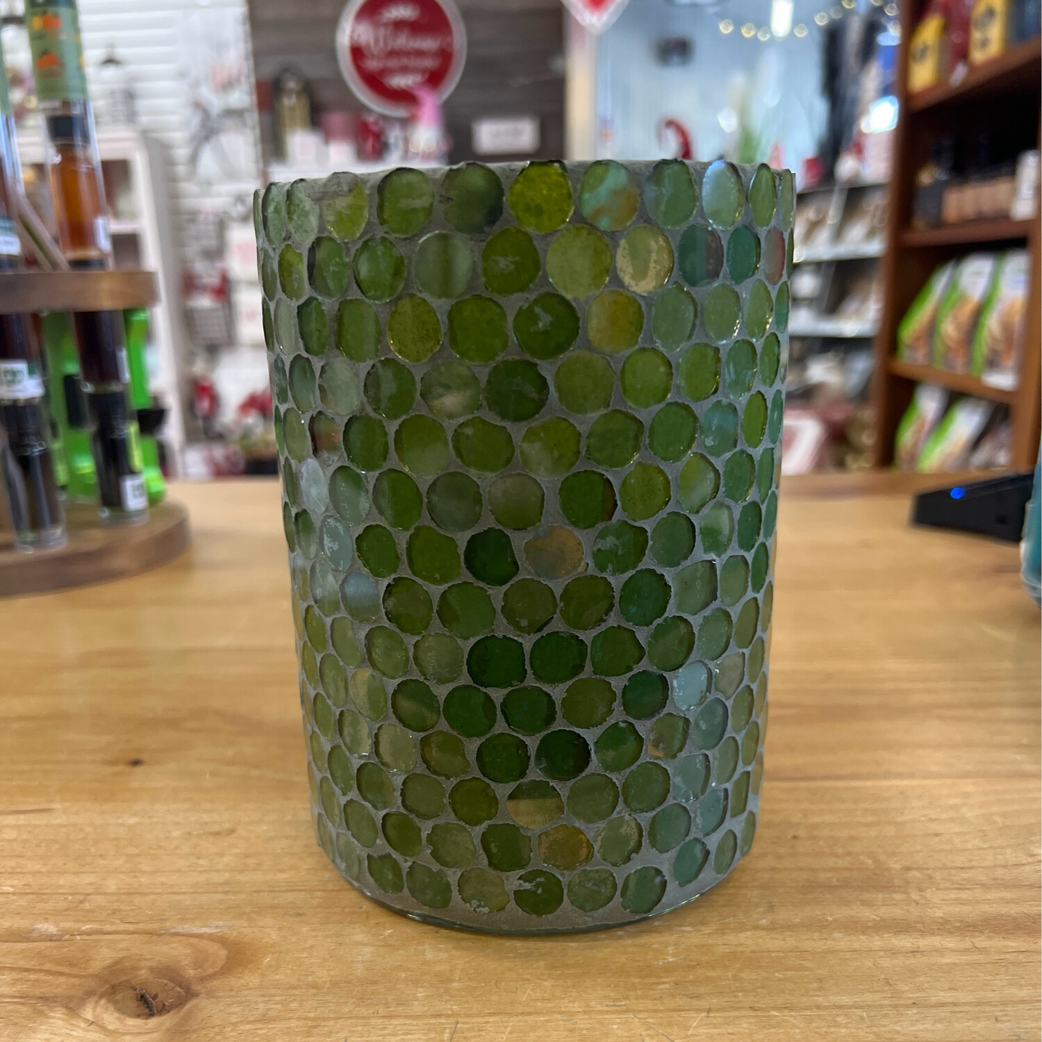 6-3/4" Recycled Mosaic Glass Votive