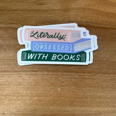 Obsessed with Books Sticker