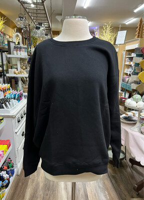 Black Oversized Fleece Sweatshirt Black Oversized Fleece Sweatshirt