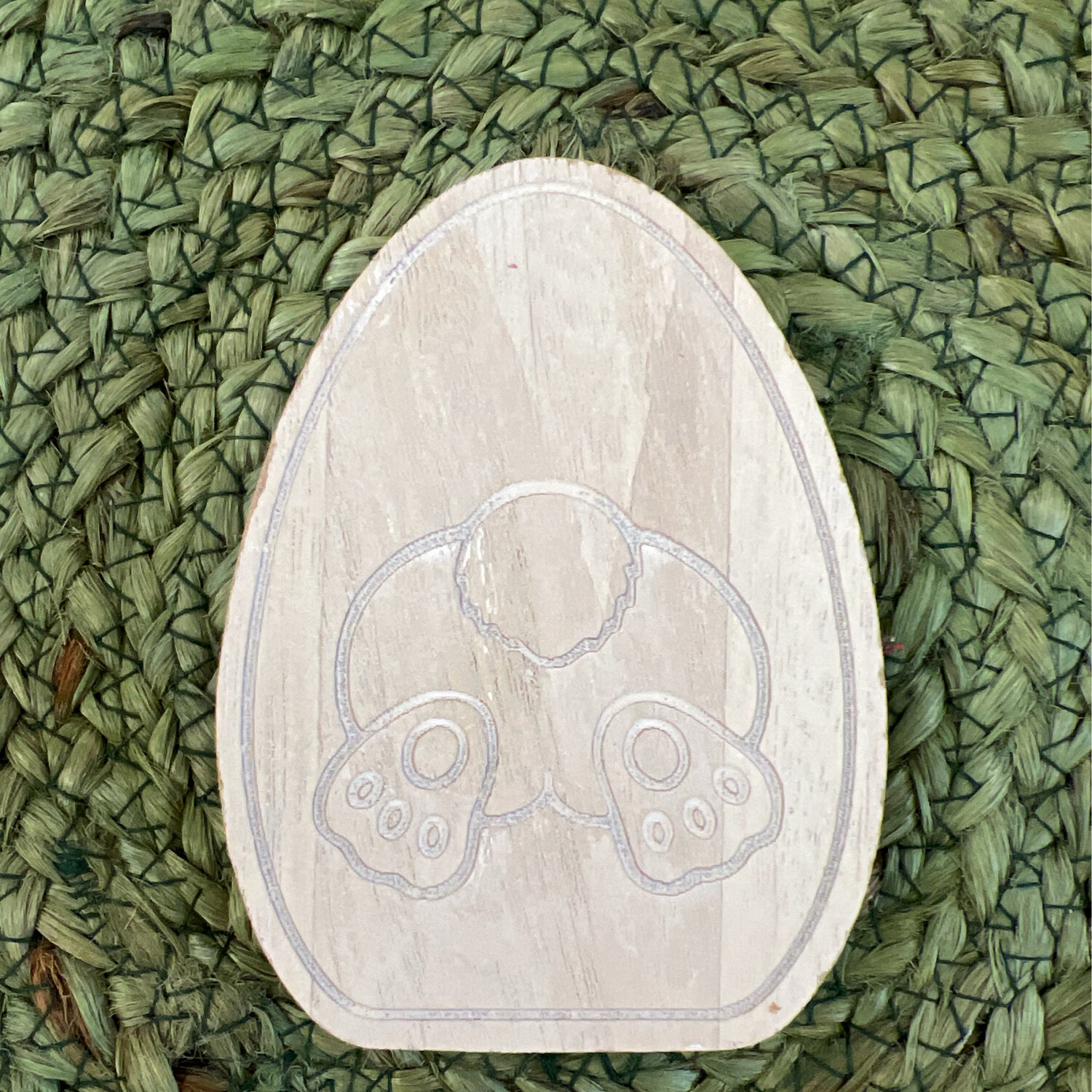 Engraved Cottontail Egg