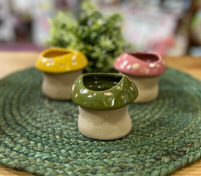 Ceramic Mushroom Planter
