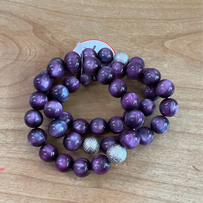 Hombre Purple Set/3 Bracelets