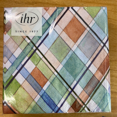 Madras Plaid Cocktail Napkins