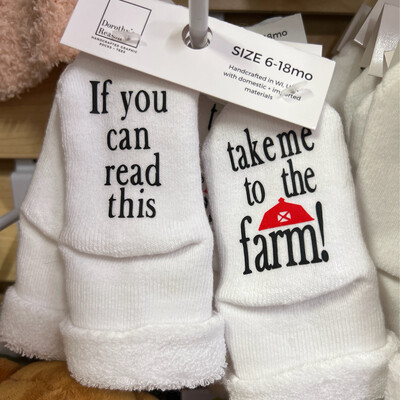 Take Me to the Farm Socks 6-18M