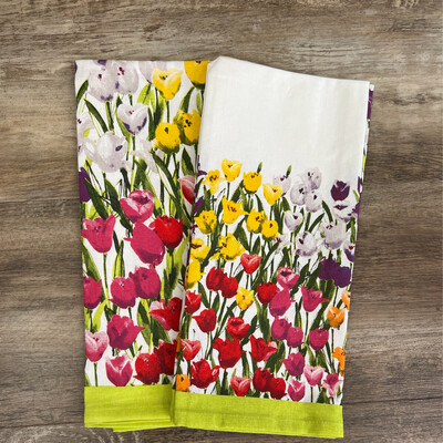 Set of 2 Tulips Tea Towels
