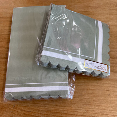 Sophistiplate Sculpted Sage Napkins