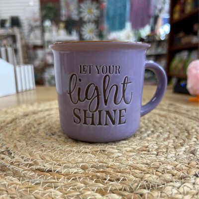 Let Your Light Shine Embossed Mug