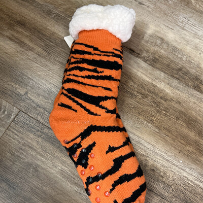 Tiger Stripe Fuzzy Socks